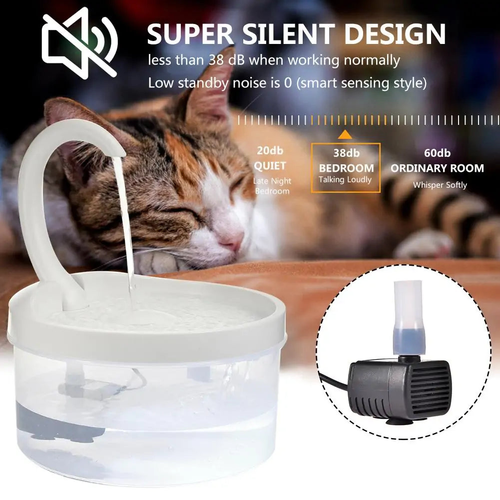 Automatic Pet Water Fountain for Cats and Dogs Drinking Hydration