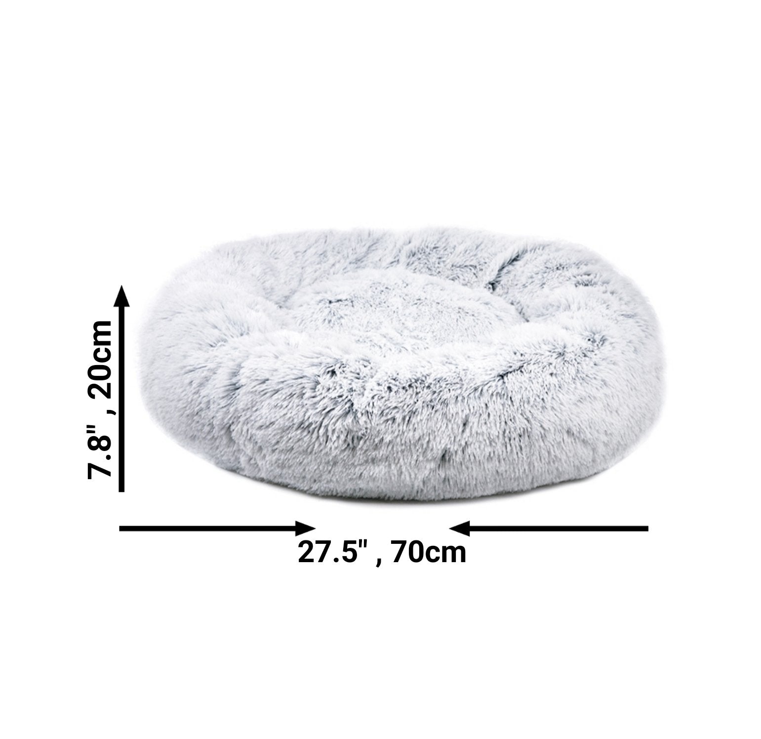 OrthoPlush Pet Bed Snowflake White Two Tone Comfortable Sleeping Cushion